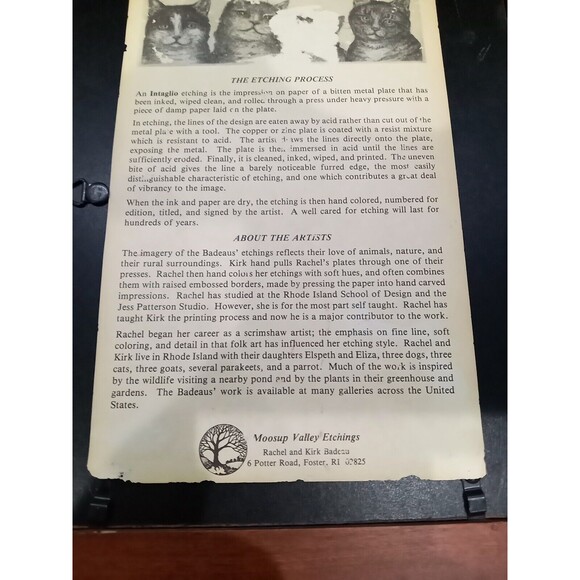 R.H. Badeau Etching "Gentleman's Game 1912" 102 Of 400 Limited Edition Framed - Picture 6 of 6